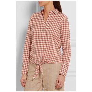 JCREW // Tie front gingham shirt